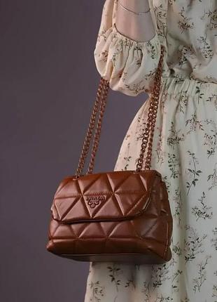 Женская вечерняя сумочка prada кожаная сумка для девушки брендовая сумка прада из кожи
