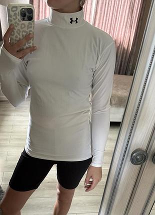 Білий лонгслів under armour
