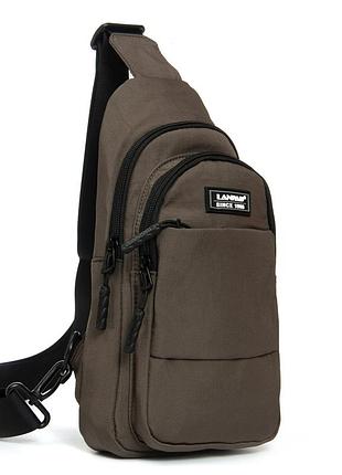 Podium сумка мужская на плечо нейлон lanpad a4157 brown бол