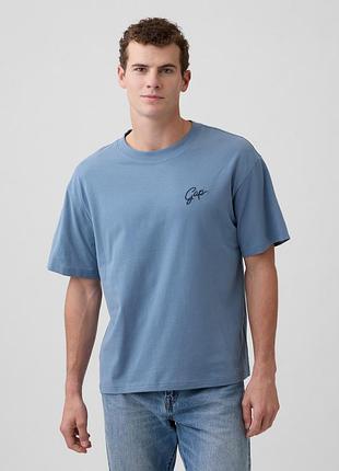 Мужская футболка gap с вышитым логотипом