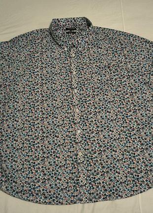 Collection debenhams tailored fit, cotton - мужская большая стильная с карманом рубашка, хлопок - 5xl