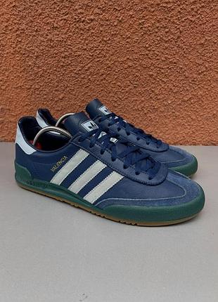 Оригінальні чоловічі колекційні рідкісні кросівки adidas valencia 39-40 розмір 25 см синього кольору натуральна шкіра