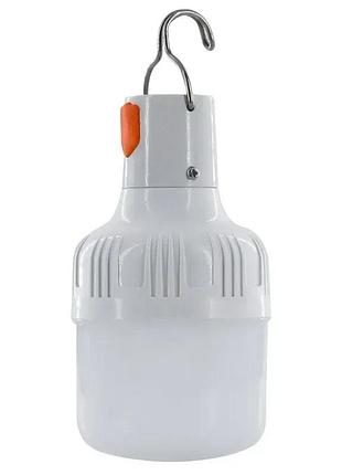 Аккумуляторная кемпинговая led лампа 20w с usb зарядкой и крючком