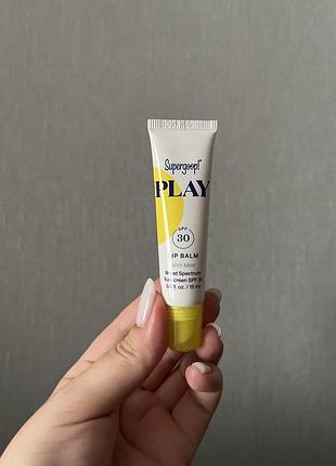 Блиск для губ, балм supergoop! play з запахом мʼяти та spf 30