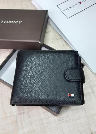 Гаманець tommy hilfiger з затискачем чорний на подарунок