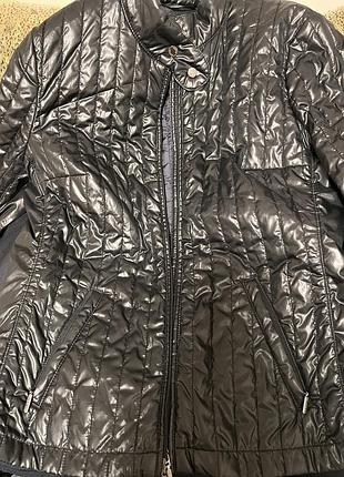 Коротка чорна демісезонна куртка geox respira, оригінал (розмір l/xl)