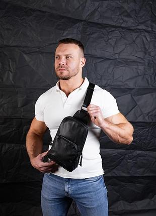 Слинг из натуральной кожи, кожаная сумка через плечо skill kved skl-010