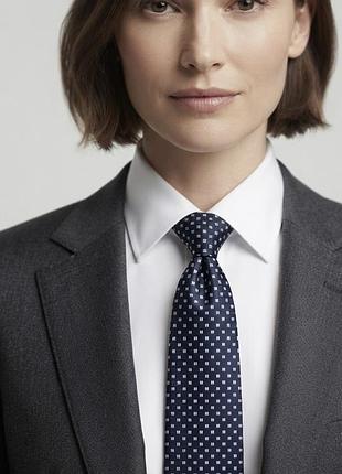 Черный галстук с принтом hugo boss