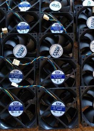Нові, якісні потужні вентилятори "avc"80х25мм 12в 0.7а