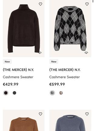Кашеміровий светр бренду (the mercer) n.y. у темно-синьому кольорі