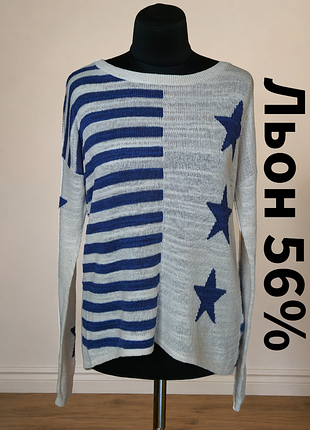 Тонкий лляний светр tommy hilfiger (оригінал)