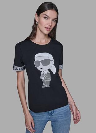 Женская футболка с принтом karl lagerfeld paris