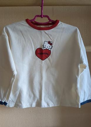 Кофта для дівчинки молочного кольору,hello kitty , zara , size 110