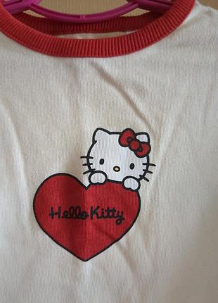 Кофта для дівчинки молочного кольору,hello kitty , zara , size 110 2