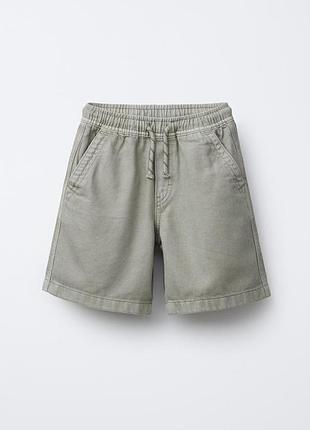 Твілові шорти для хлопчика zara хакі 158-164