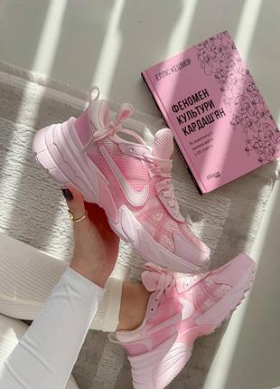 Кросівки жіночі nike v2k runtekk pink flowers