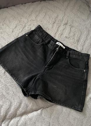 Джинсові шорти z1975 mom fit mid-waist 4083/028/800 zara