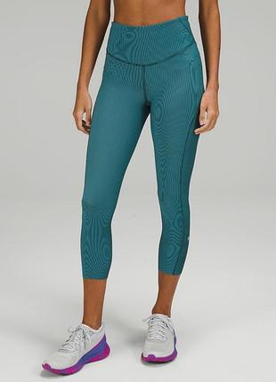 Lululemon лосины бирюзовые леггинсы для спорта 8