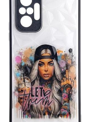 Чохол prisma для телефона xiaomi redmi note 10 pro 4g бампер малюнок girl