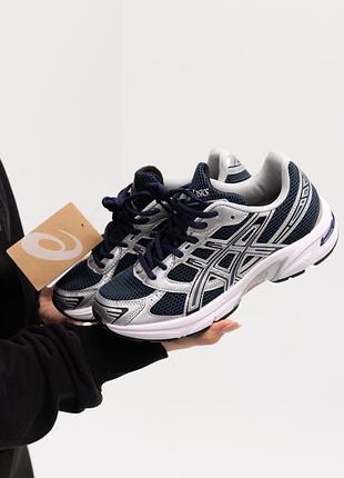 Стильные женские кроссовки asics gel-1130 silver blue white