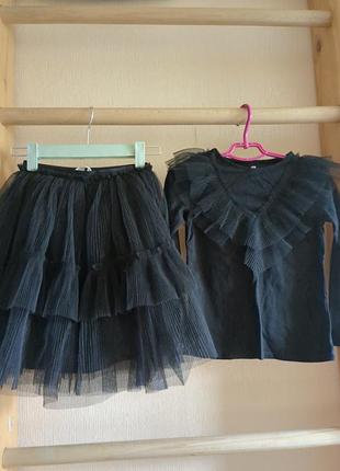 Юбка с фатином и кофта от h&amp;m, размер 110-116