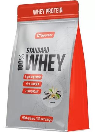 Сироватковий протеїн sporter standard 100% whey 900g ваніль