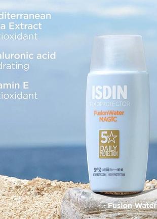 Сонцезахисний крем isdin fotoprotector fusion water magic spf 50 50 мл