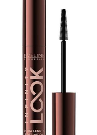 Туш для вій eveline infinity look подовжуюча та підкреслююча 7 мл 1875