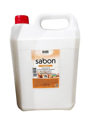 Мыло жидкое 5 л. миндаль "sabon" канистра 1416