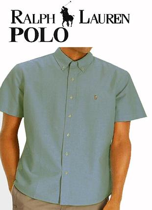 Polo ralph lauren, шикарная рубашка, оригинал, р l рукав короткий