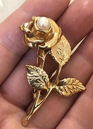 Avon розкішна брошка в позолоті американський вінтаж