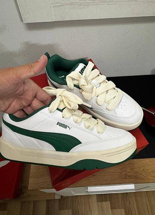 Кеди білі зелені puma чоловічі lifestyle 395-084 02, розмір 41.
