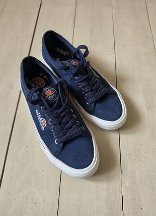 Кеды, унисекс, ellesse, коттон, синего цвета, размер 37