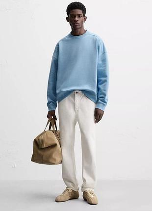 Свитшот с круглым вырезом boxy fit