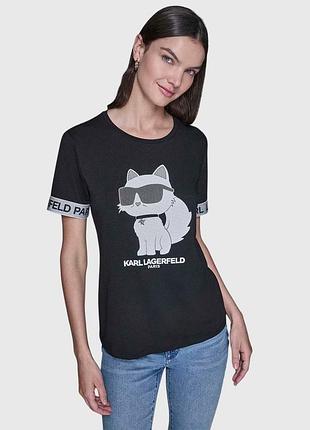 Жіноча футболка з принтом karl lagerfeld paris