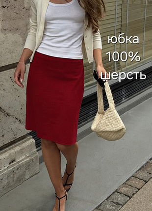 Вінтажна вовняна спідниця sonia rykiel (made in ≥), см