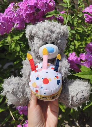 Коллекционный мишка тедди me to you оригинал с тортом happy birthday средний