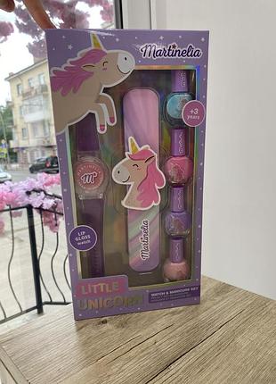 Дитячий подарунковий набір martinelia little unicorn watch & manicure set.