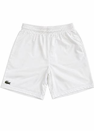 Легкі спортивні шорти lacoste в білому кольорі
