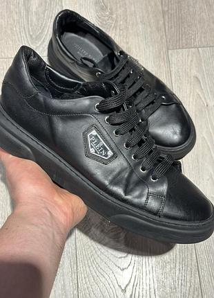 Philipp plein lo-top iconic plein logo sneakers men shoes кросівки чоловічі