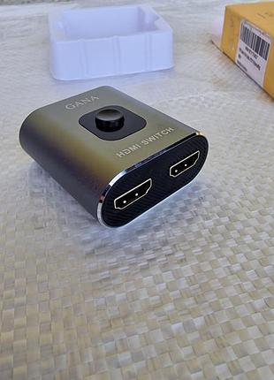Hdmi сплиттер / коммутатор двунаправленный на 2 порта gana hd 4k 3d 1080p switch переключатель разветвитель hdmi для hdtv blu-ray-player fire stick xbox