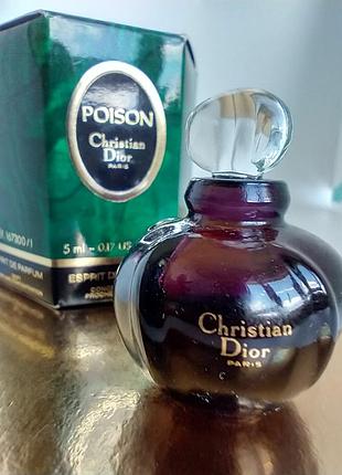 Poison esprit de parfum dior мініатюра 5 мл вінтаж