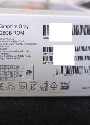 Redmi 10с graphite gray  4/128 nfc 2