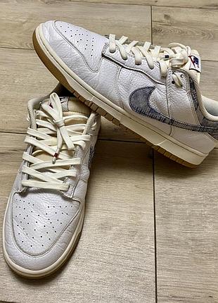 Оригинальные кроссовки nike dunk low "washed denim" (размер 48.5 / 32 см)