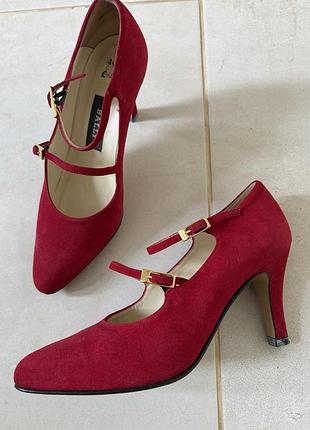 Чудові вінтажні замшеві/шкіряні туфлі bally 3 1/2 36.5❤️🌺