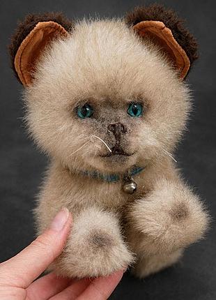 Винтажная  игрушка «сиамский котёнок» real soft toys (watford, england)
