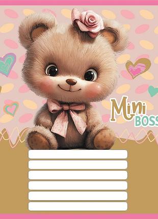 Тетрадь ученическая "мини мишки" 012-510157c-1 в косую линию, 12 листов (959051)