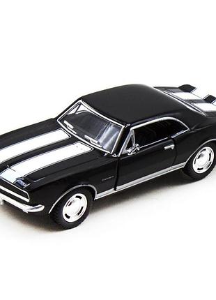 Дитяча модель машинки chevrolet camaro z kt5341 w, інерційна black