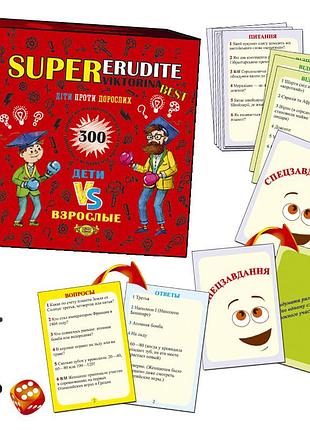 Настільна гра "super ерудит. вікторина. best" mkk0605 укр. і рос. мовою