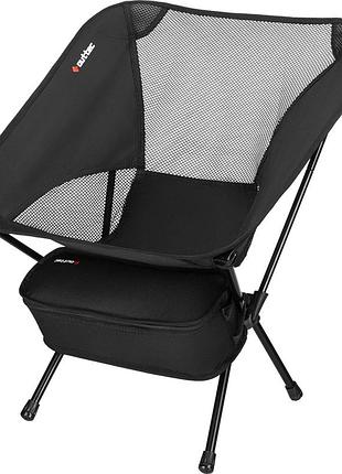 Кресло туристическое ультралегкое раскладное outtec moon chair light с чехлом черный